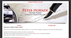 Desktop Screenshot of notarypubliclincoln-peterhorner.co.uk