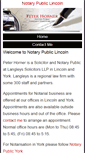 Mobile Screenshot of notarypubliclincoln-peterhorner.co.uk