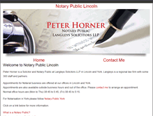 Tablet Screenshot of notarypubliclincoln-peterhorner.co.uk